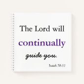 Schrift Der Herr wird euch leiten Notizblock (Vorderseite)