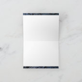 Schrift der Mahalo-Marine mit tropischen Palmenblä Dankeskarte (Innenseite)