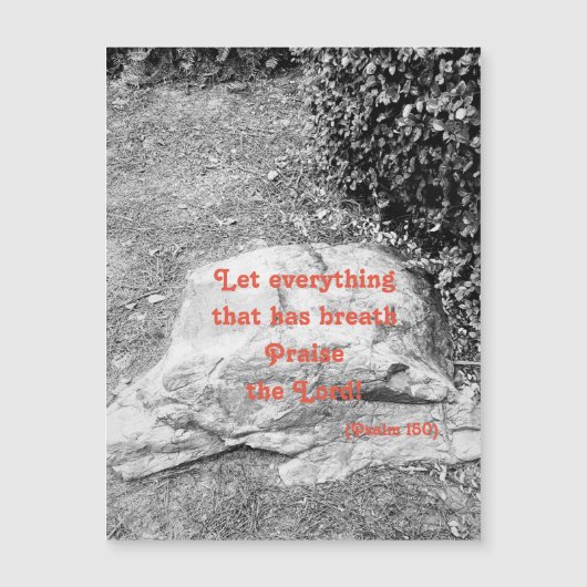 Schrift des Loses Magnetgrüßkarte Magnetkarte (Vorderseite)