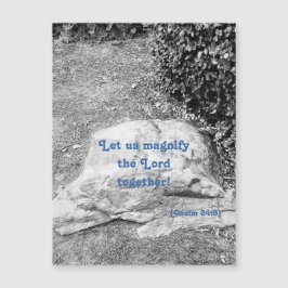 Schrift des Loses Magnetgrüßkarte Magnetkarte