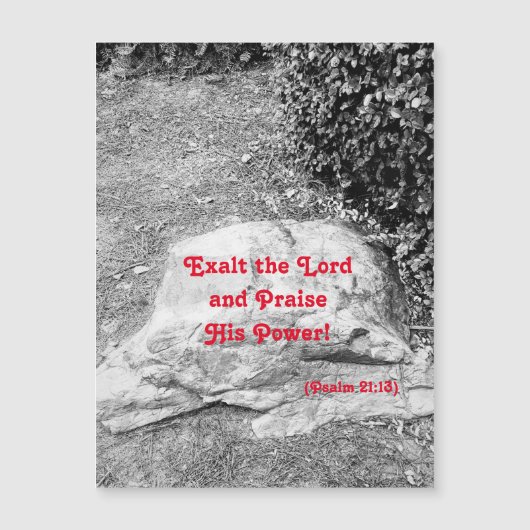 Schrift des Loses Magnetgrüßkarte Magnetkarte (Vorderseite)