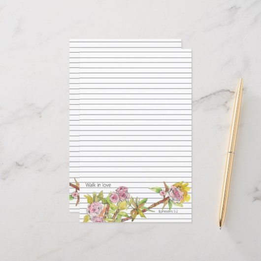 Schrift Ephesians 5 2 Spaziergang in Liebe Linken (Vorderseite/Rückseite Beispiel)