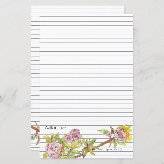 Schrift Ephesians 5 2 Spaziergang in Liebe Linken (Vorne/Hinten)