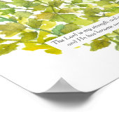 Schrift Exodus 15:2 Bibel Verse Primrose Blume Poster (Ecke)