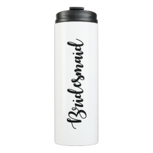Schrift-Font-Brautjungfer-Trinkflasche-Tumbler Thermosbecher