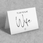 Schrift für meine zukünftige Ehefrau eingeklappt