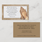 Schrift Gebet Hand Custom Church Visitenkarte (Vorne/Hinten)
