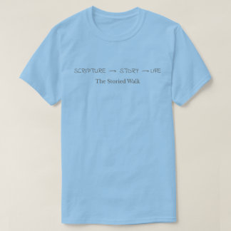 Schrift  Geschichte  Leben – brauner Text T-Shirt