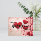 Schrift Gruß Post Card Gottes Liebe Postkarte (Stehend Vorderseite)