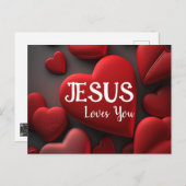 Schrift Gruß Post Jesus Liebe Sie 2 Postkarte (Vorne/Hinten)