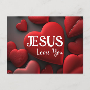 Schrift Gruß Postkarte Jesus liebt dich 2