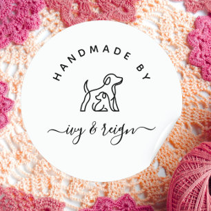  Schrift Handgefertigt von Benutzerdefiniertem Log Runder Aufkleber