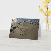 Schrift im Sand Karte (Gelbe Blume)