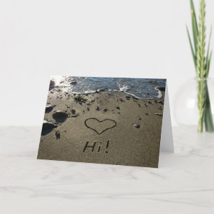 Schrift im Sand Karte