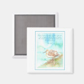 Schrift, Inspiration, John 14:27, Beach Bird Magnet (Vorderseite/Rückseite)