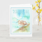 Schrift, Inspiration, John-14:27, Strand-Vogel Karte (Gelbe Blume)