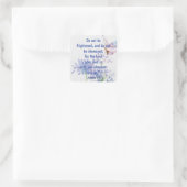 Schrift, Inspiration, Quote Dragonfly Classic Quadratischer Aufkleber (Tasche)