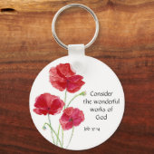 Schrift, Inspiration, Zitat, Blume, Mohn Schlüsselanhänger (Vorderseite)