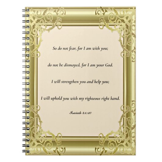 Schrift, Isaiah 41:10 Notizblock (Vorderseite)