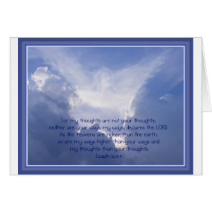 Schrift, Isaiah 55:8,9, Meine Wege sind höher