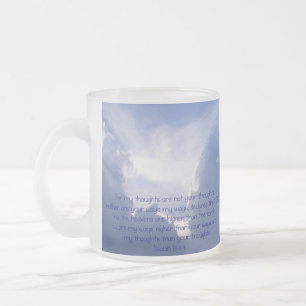 Schrift, Isaiah 55:8,9, Meine Wege sind höher Mattglastasse