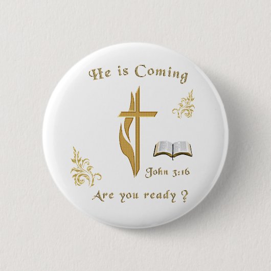 Schrift Johannes 3:16 Button (Vorderseite)