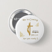 Schrift Johannes 3:16 Button (Vorne & Hinten)