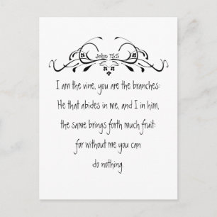 Schrift, John 5:15 Ich bin der Wein Postkarte