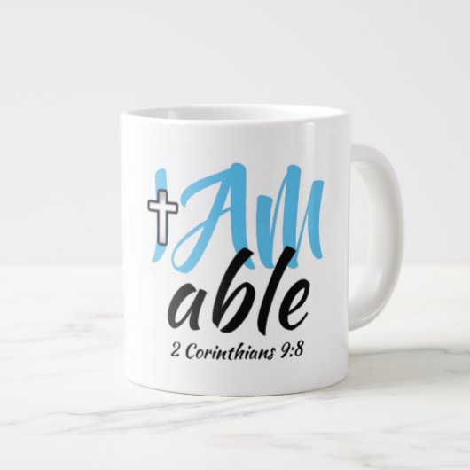 "Schrift" Jumbo-Mug Jumbo-Tasse (Vorderseite Rechts)