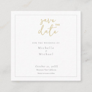 Schrift Kalligrafie Hochzeit Modern Save the Date Begleitkarte