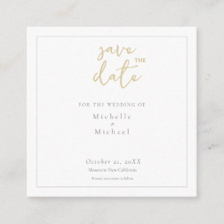 Schrift Kalligrafie Hochzeit Modern Save the Date Begleitkarte