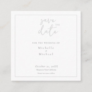 Schrift Kalligrafie Hochzeit Modern Save the Date Begleitkarte