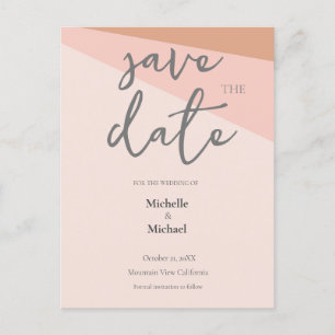 Schrift Kalligrafie Hochzeit Modern Save-the-Date Postkarte