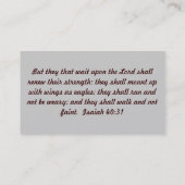 Schrift kardiert Mitteilungsblatt Visitenkarte (Rückseite)