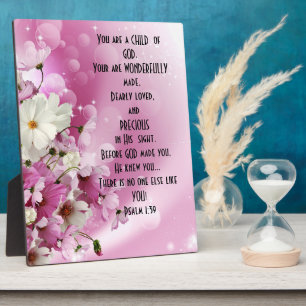 Schrift Kind Gottes Tischplakette mit Staffelei Fotoplatte