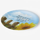 Schrift, Kolossianer 3:17 Pappteller (Schrägansicht)