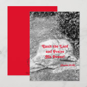 Schrift Lob flache Begrüßungskarte (Vorne/Hinten)