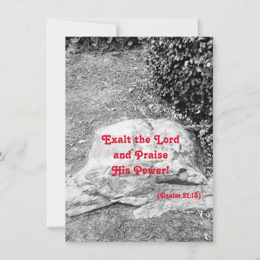 Schrift Lob flache Begrüßungskarte (Vorderseite)