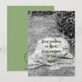 Schrift Lob flache Begrüßungskarte (Vorne/Hinten)