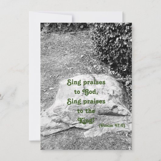 Schrift Lob flache Begrüßungskarte (Vorderseite)