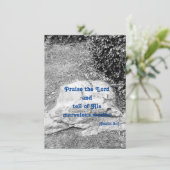 Schrift Lob flache Begrüßungskarte (Stehend Vorderseite)