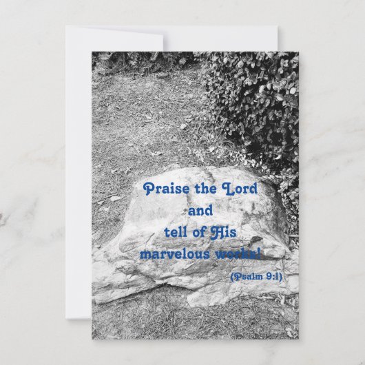 Schrift Lob flache Begrüßungskarte (Vorderseite)