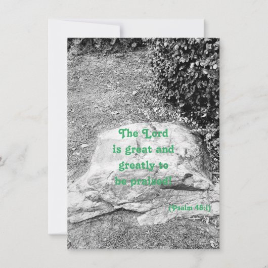 Schrift Lob flache Begrüßungskarte (Vorderseite)