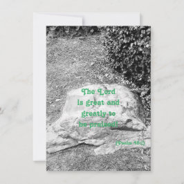 Schrift Lob flache Begrüßungskarte