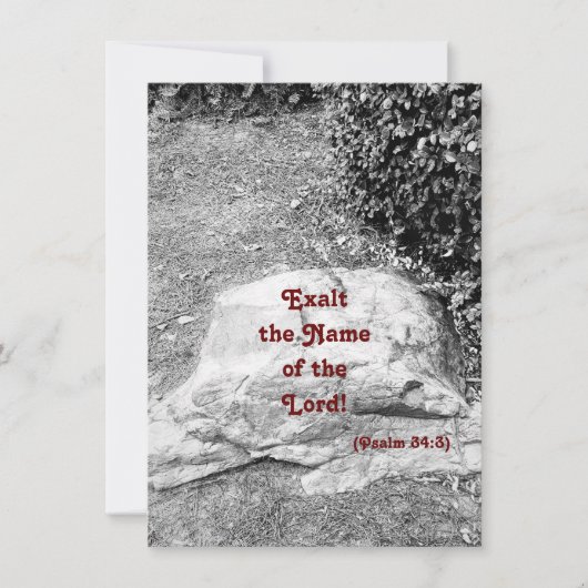 Schrift Lob flache Begrüßungskarte (Vorderseite)