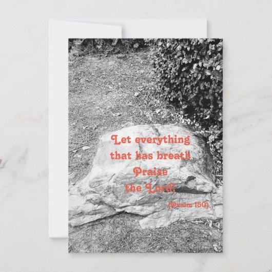 Schrift Lob flache Begrüßungskarte (Vorderseite)