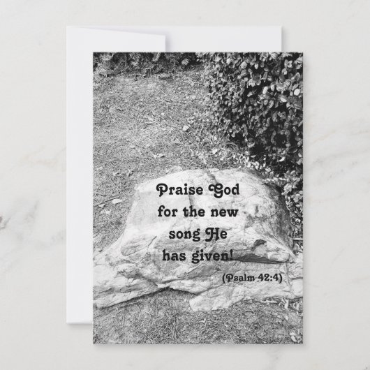 Schrift Lob flache Begrüßungskarte (Vorderseite)