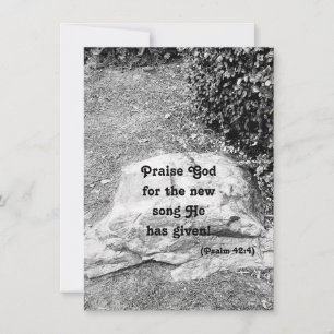 Schrift Lob flache Begrüßungskarte