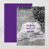 Schrift Lob flache Begrüßungskarte (Vorne/Hinten)