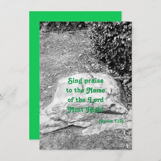 Schrift Lob flache Begrüßungskarte (Vorne/Hinten)